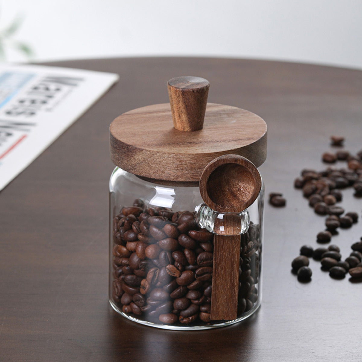 Glass Containers with Lids Mason Jars with Wide Mouth Good Sealing Food Jars & Canisters Food Storage for Coffee Pepper
