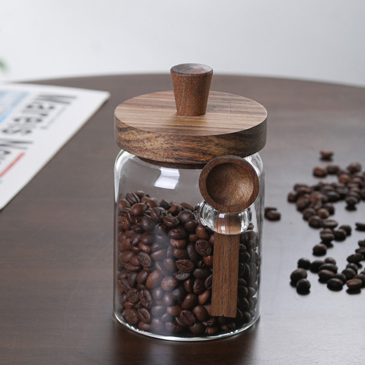 Glass Containers with Lids Mason Jars with Wide Mouth Good Sealing Food Jars & Canisters Food Storage for Coffee Pepper