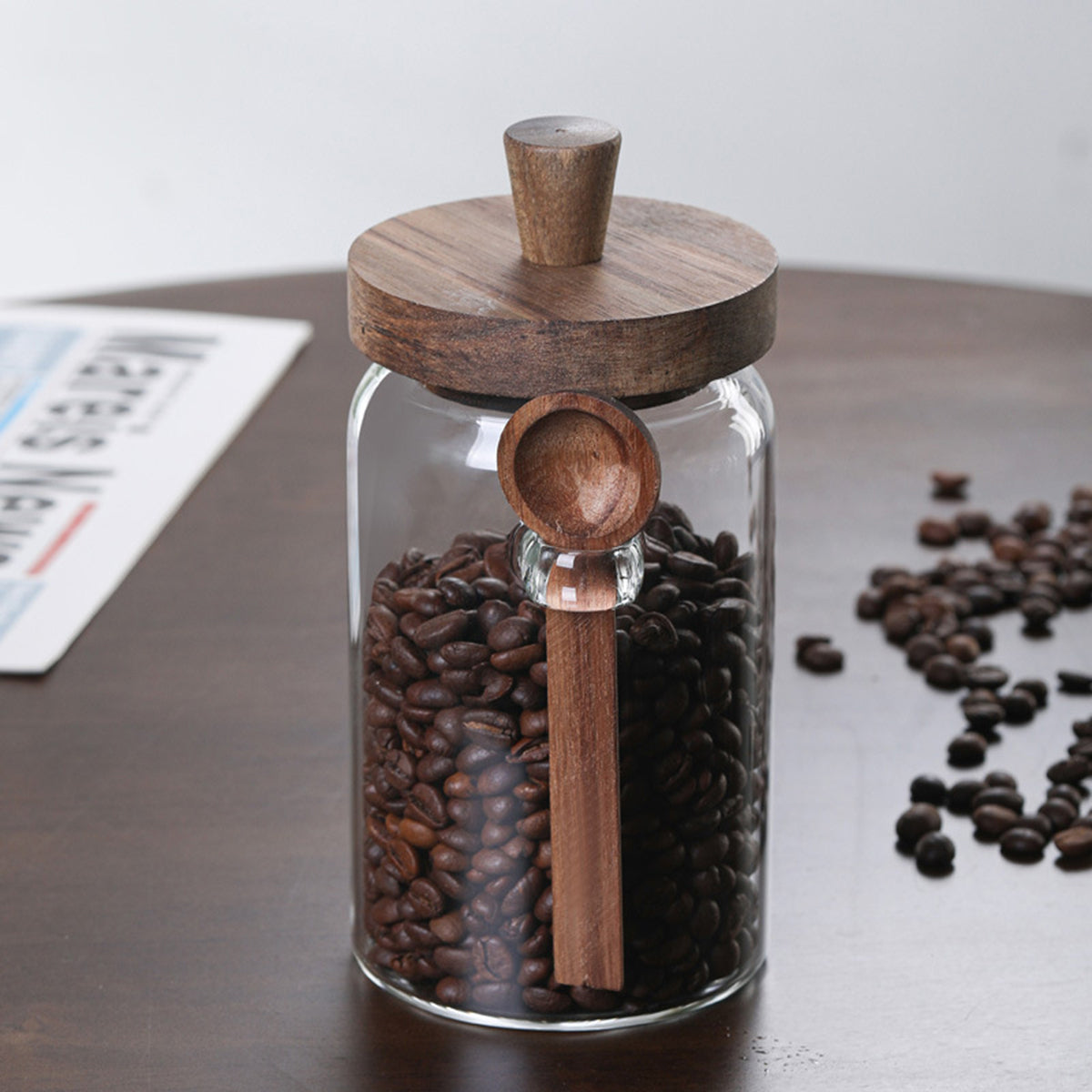 Glass Containers with Lids Mason Jars with Wide Mouth Good Sealing Food Jars & Canisters Food Storage for Coffee Pepper