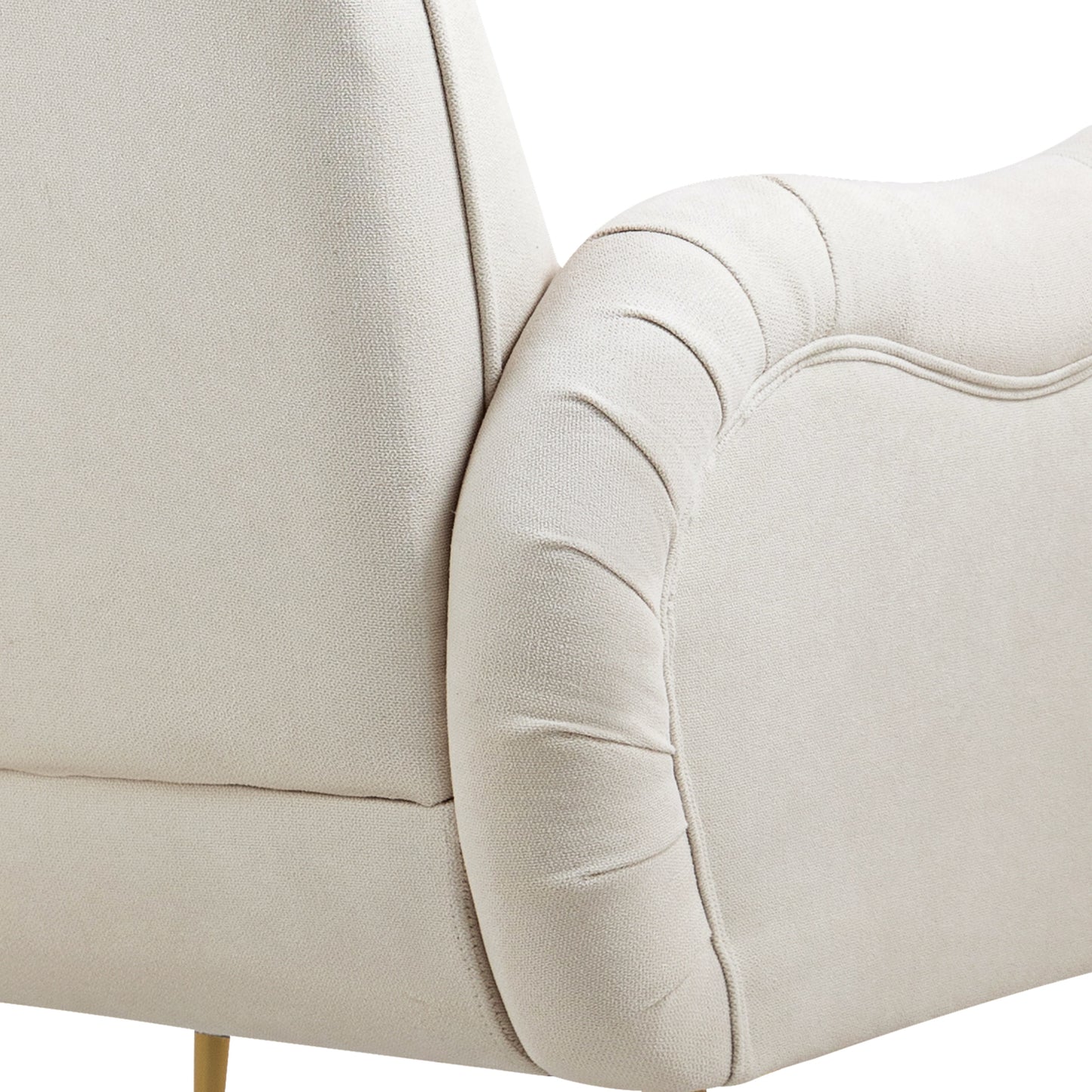 Beige Fabric Home Lounge Chair