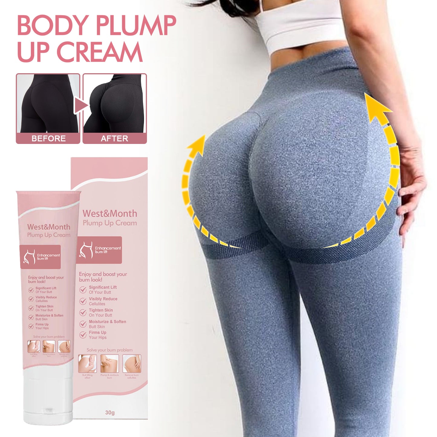 Plump Up Body Cream, Firm Buttocks, Skin, And Lift Buttocks