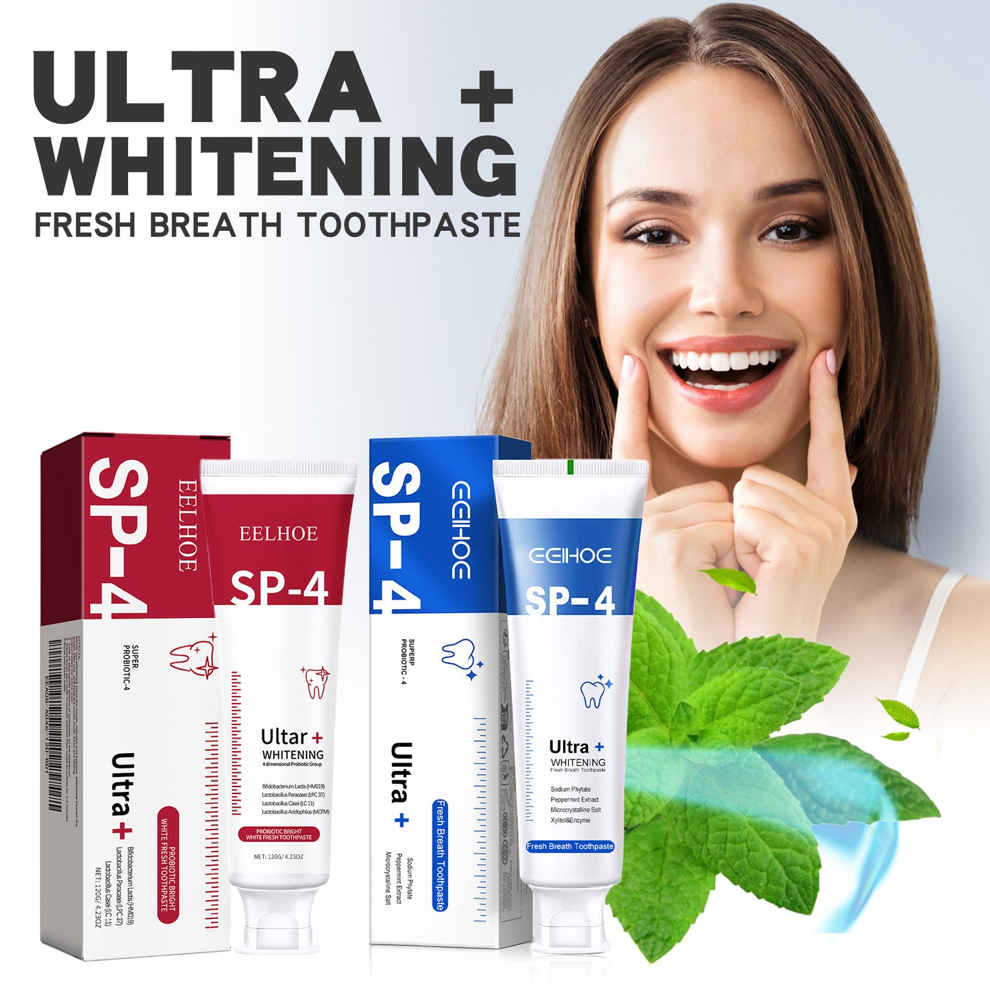 SP-4 Probiotic Whitening Toothpaste, SP-4 Fresh Breath Whitening Toothpaste