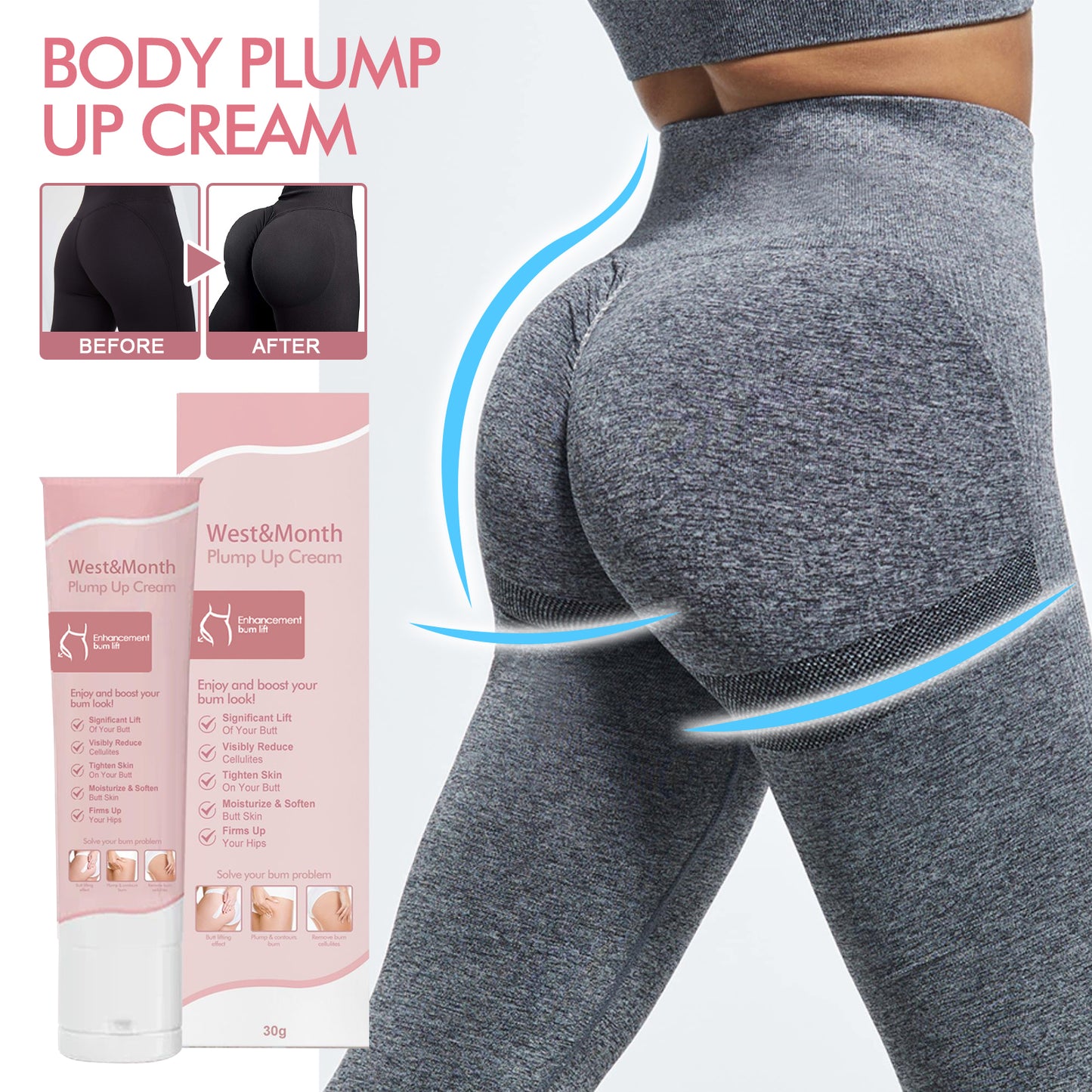 Plump Up Body Cream, Firm Buttocks, Skin, And Lift Buttocks
