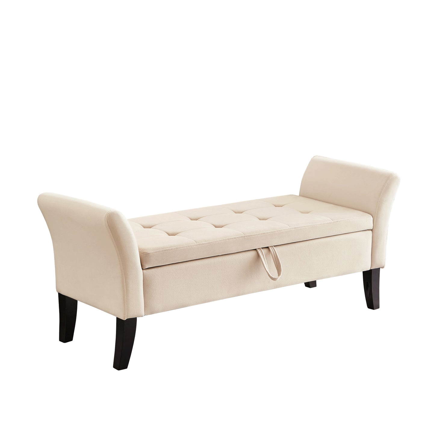Beige Bed End Stool