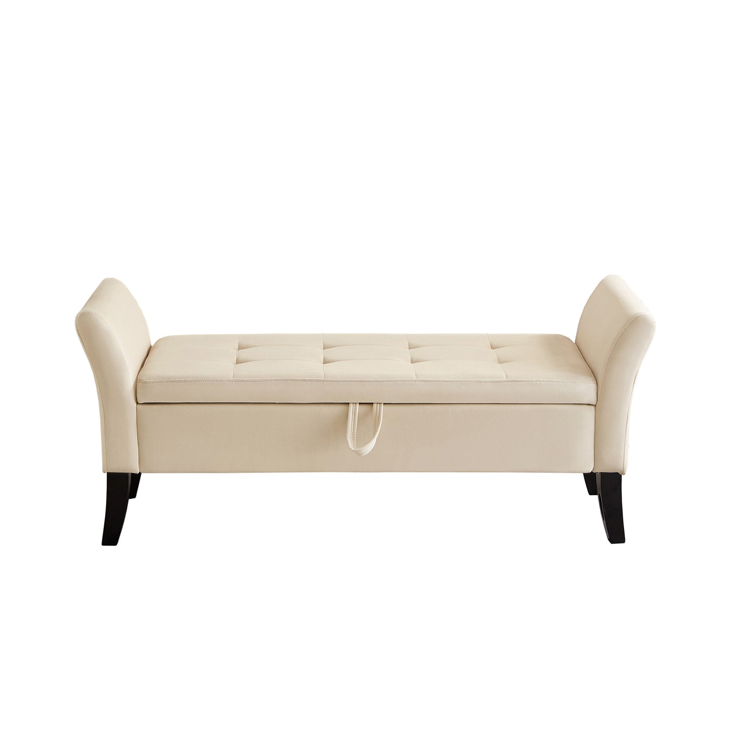 Beige Bed End Stool