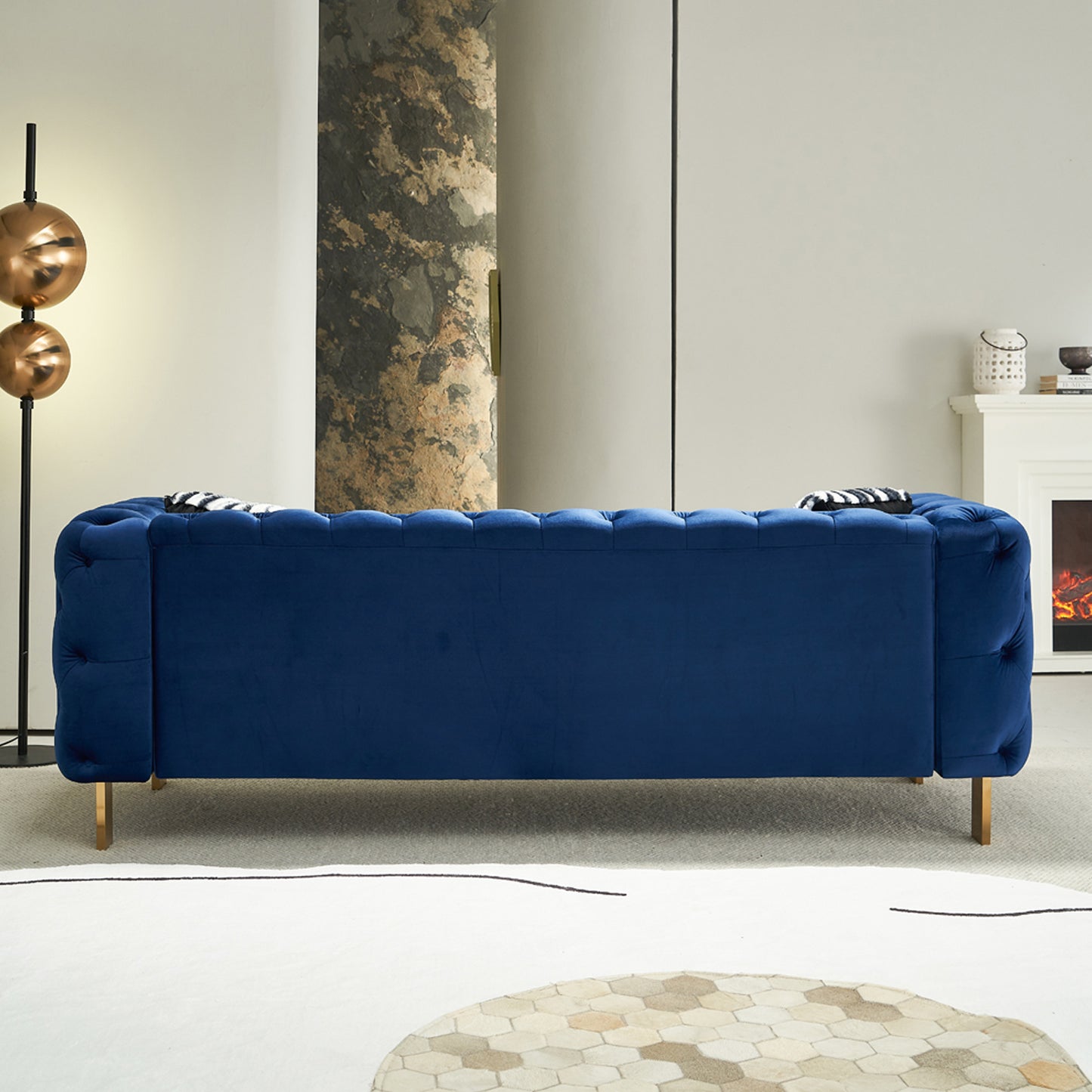 3 Seater Modern Velvet Pet-Friendly Fabric Sofa