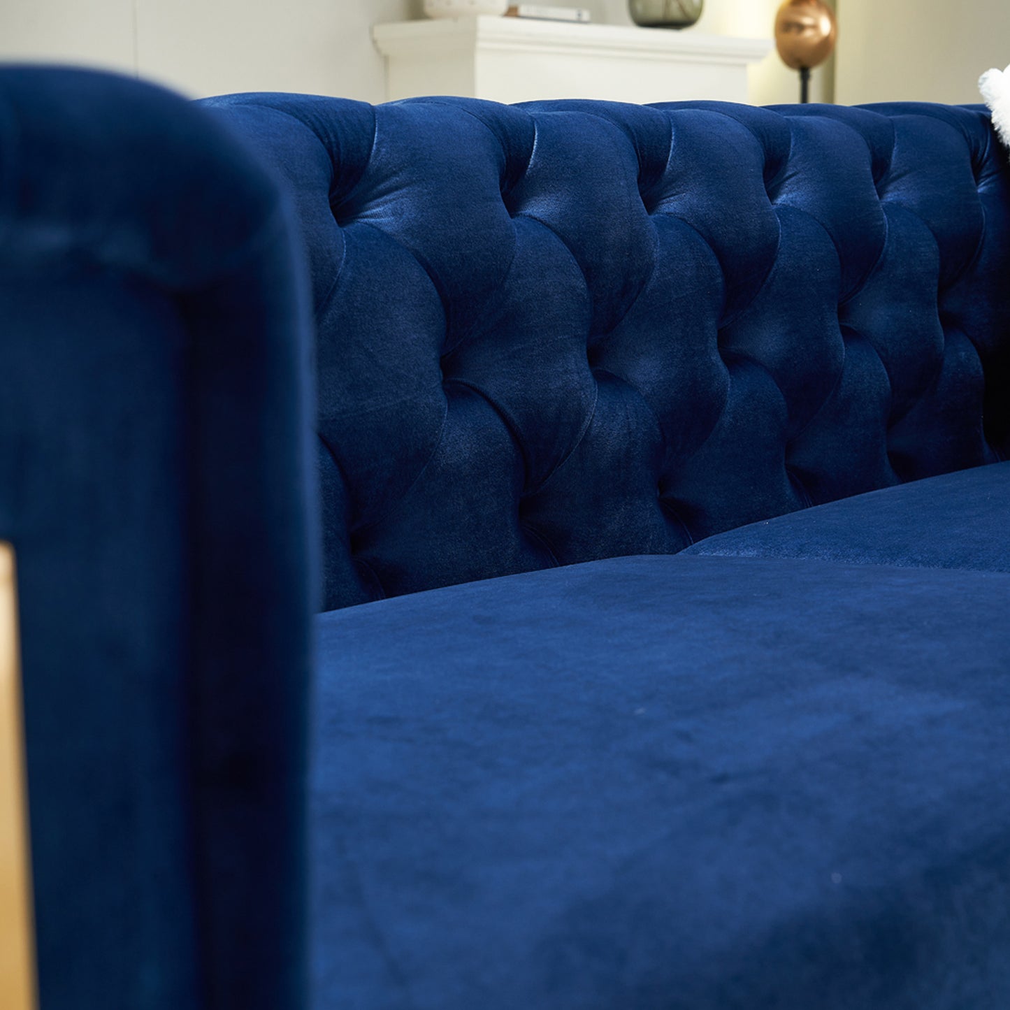 3 Seater Modern Velvet Pet-Friendly Fabric Sofa