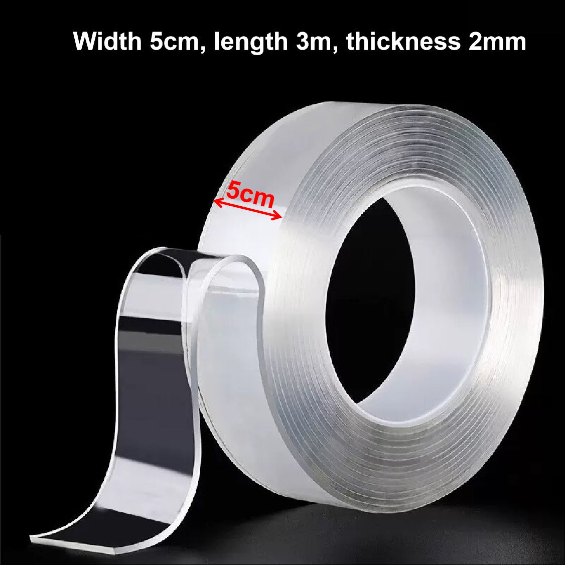 3M Nano Double sided Transparent Tape Reusable Waterproof Tape for Cleaning Kitchen and Bathroom Supplies Tape