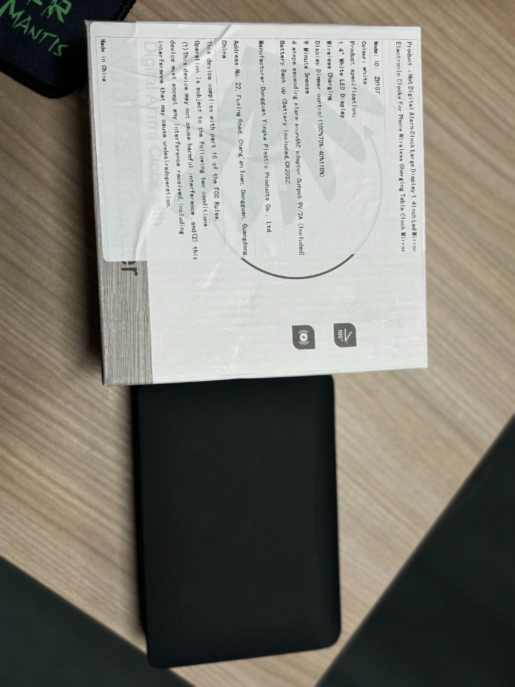 Hot Digital Alarm Clock Large Display 1.4Inch Led Mirror Electronic Clocks For Phone Wireless Charging Table Clock Mirror