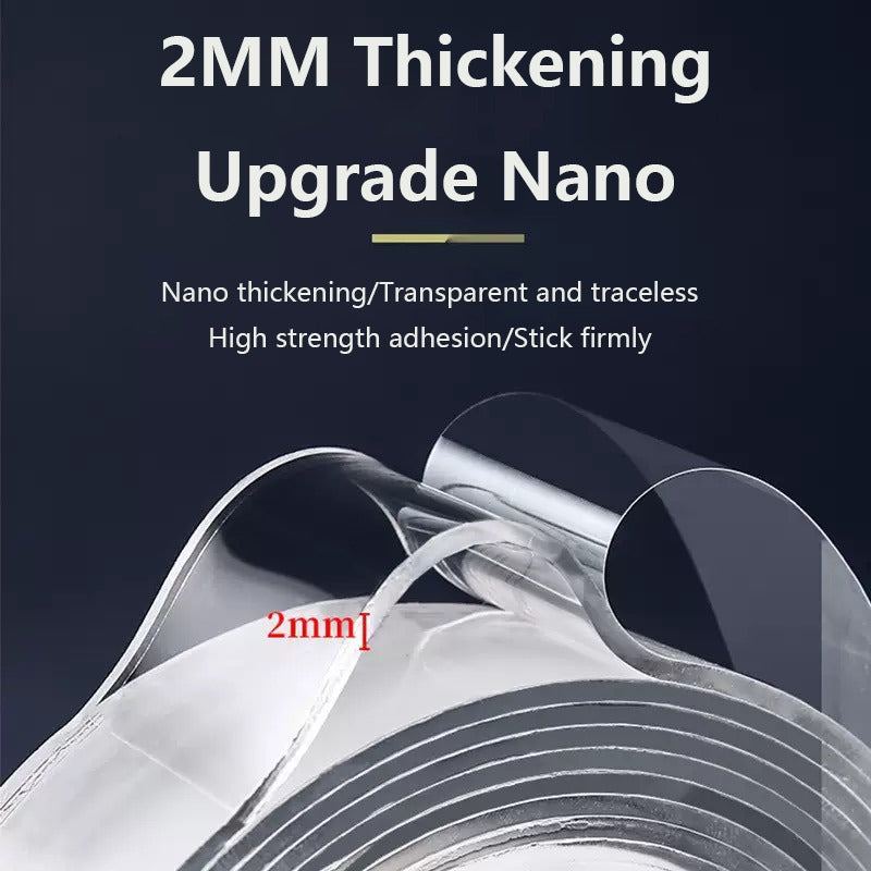 3M Nano Double sided Transparent Tape Reusable Waterproof Tape for Cleaning Kitchen and Bathroom Supplies Tape