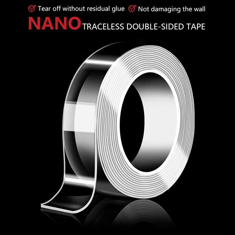 3M Nano Double sided Transparent Tape Reusable Waterproof Tape for Cleaning Kitchen and Bathroom Supplies Tape