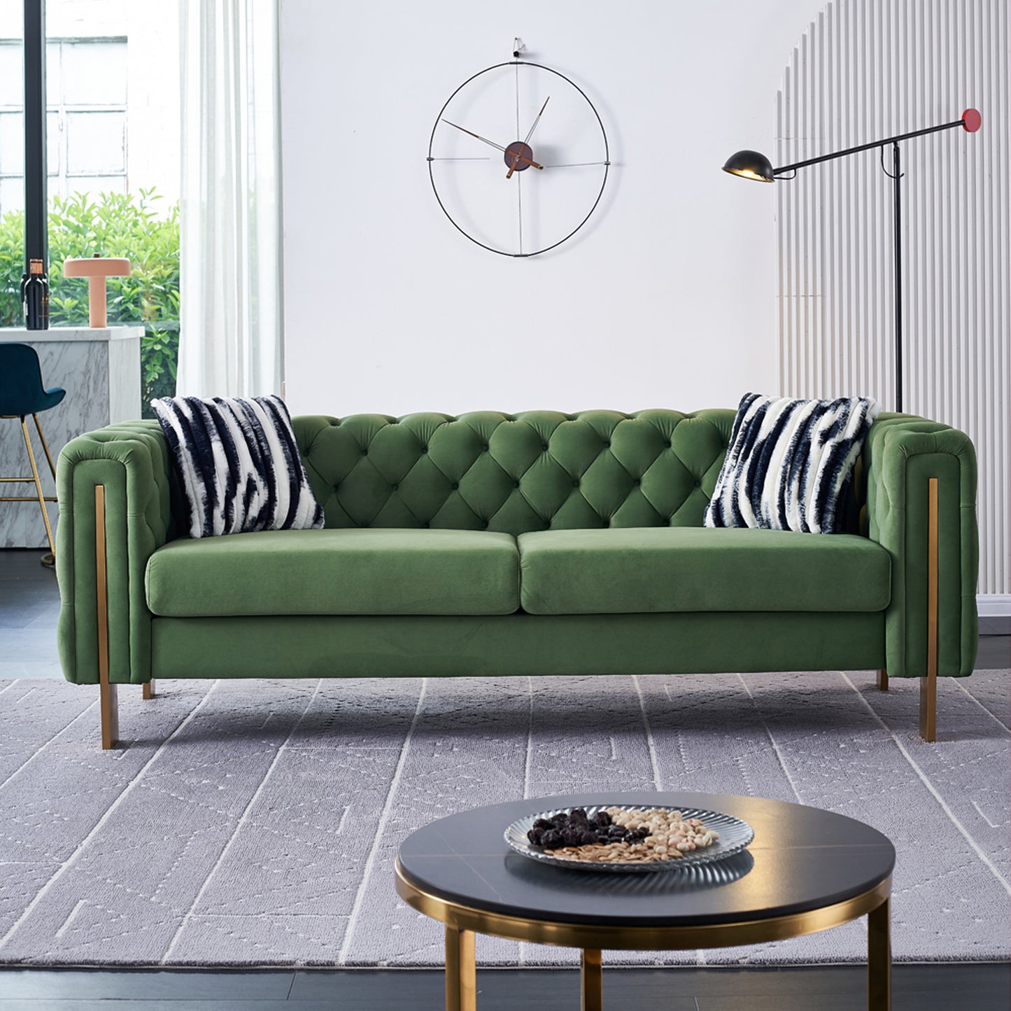 3 Seater Modern Velvet Pet-Friendly Fabric Sofa