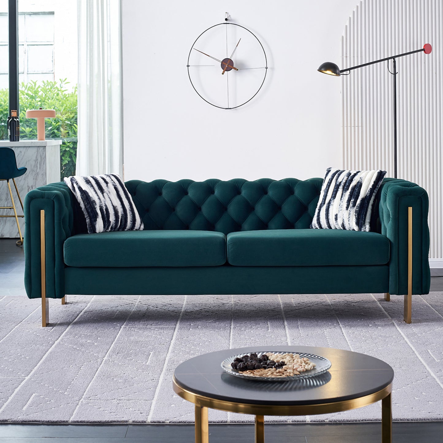 3 Seater Modern Velvet Pet-Friendly Fabric Sofa
