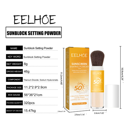 Oil Control Lightweight Breathable Mineral Sunscreen Setting Powder SPF35 for All Skin
