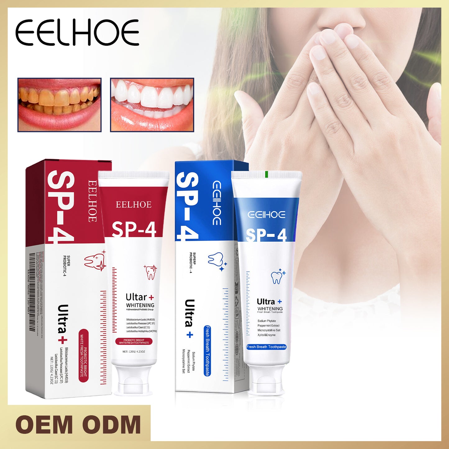 SP-4 Probiotic Whitening Toothpaste, SP-4 Fresh Breath Whitening Toothpaste