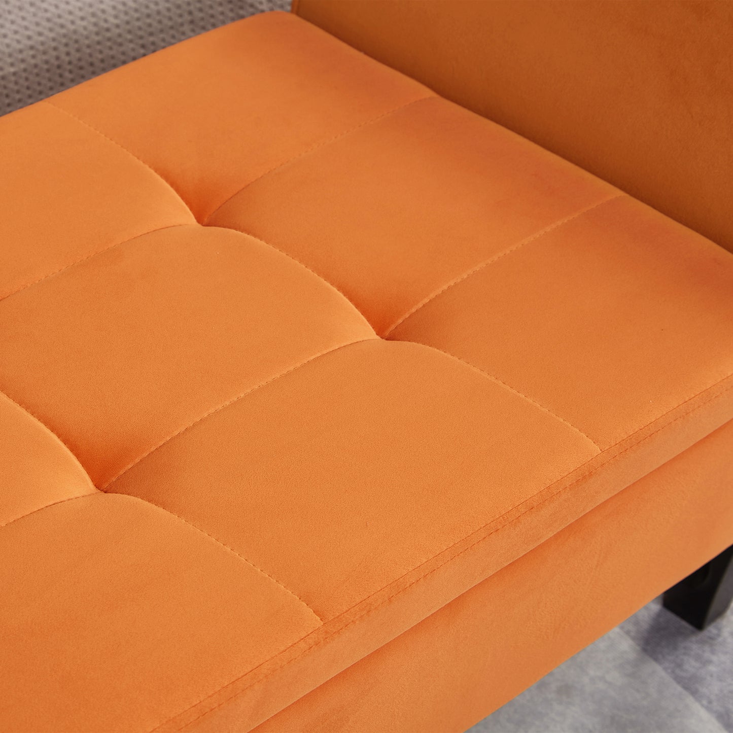 Orange Bed End Stool