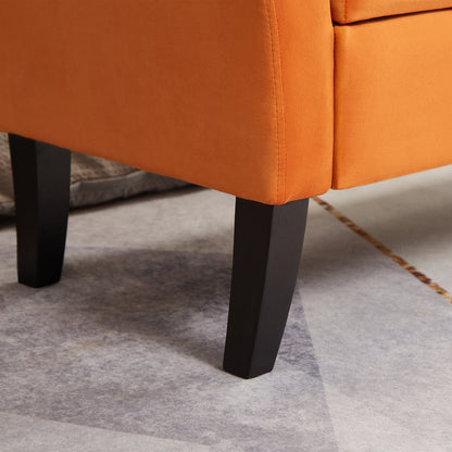 Orange Bed End Stool