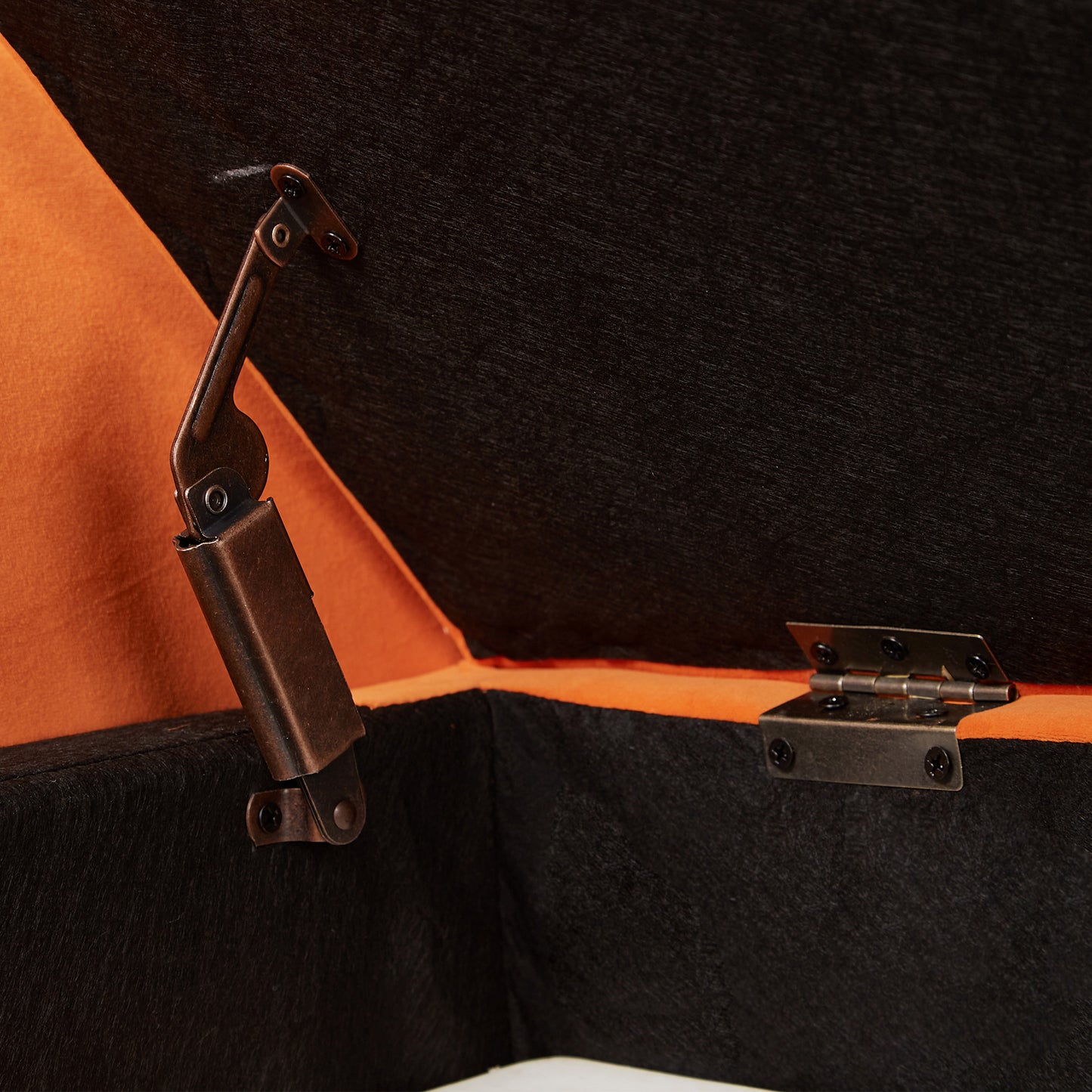 Orange Bed End Stool