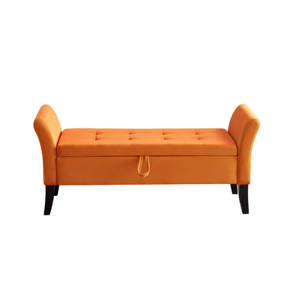Orange Bed End Stool