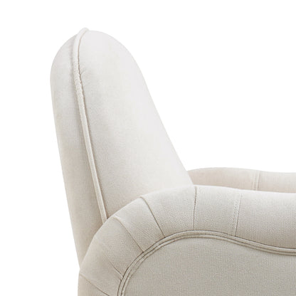 Beige Fabric Home Lounge Chair