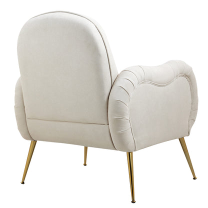 Beige Fabric Home Lounge Chair
