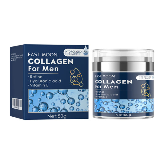 Men Face Cream With Collagen Retinol Hyaluronic Vit E Firm Skin Moisturizing Smooth Wrinkles Shrinking Pore