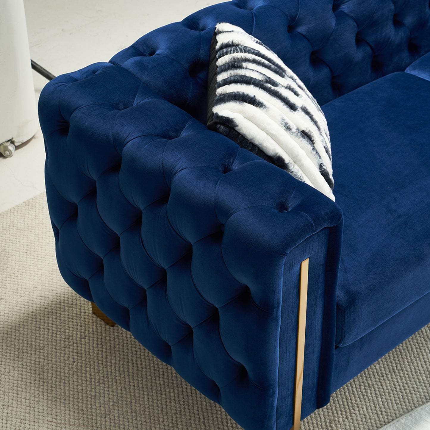 3 Seater Modern Velvet Pet-Friendly Fabric Sofa