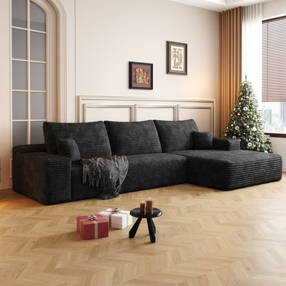 Combination Reversible Modular Sectional Couch with Movable Ottoman Sets