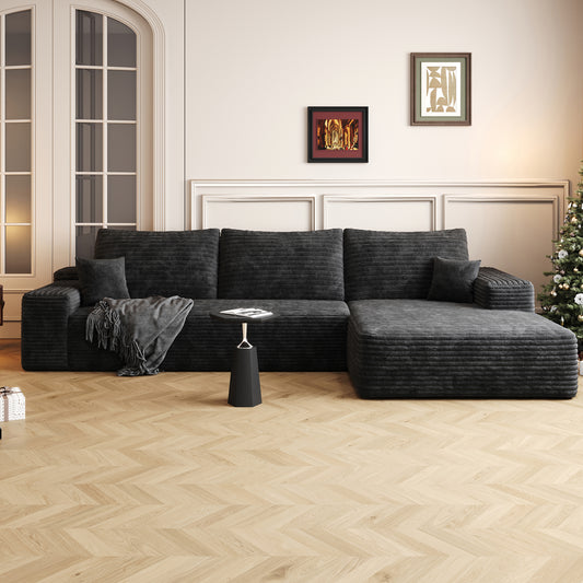 Combination Reversible Modular Sectional Couch with Movable Ottoman Sets