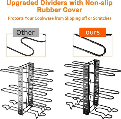 Kitchen storage rack - 8 layers with a thickness of 4.5MM - equipped with 4 hooks.