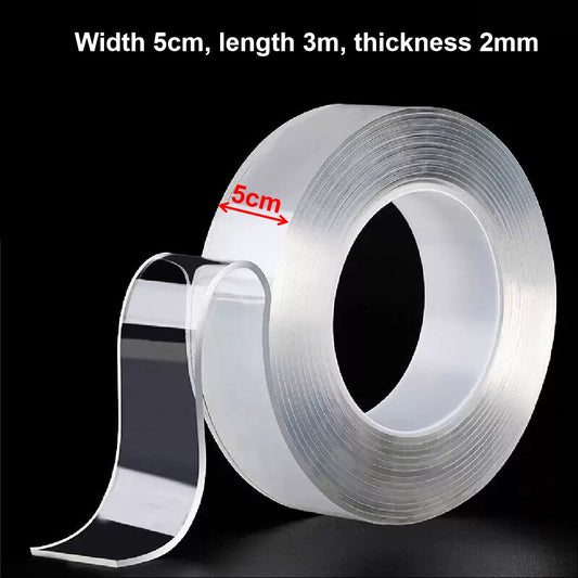 3M Nano Double sided Transparent Tape Reusable Waterproof Tape for Cleaning Kitchen and Bathroom Supplies Tape