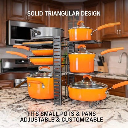 Kitchen storage rack - 8 layers with a thickness of 4.5MM - equipped with 4 hooks.
