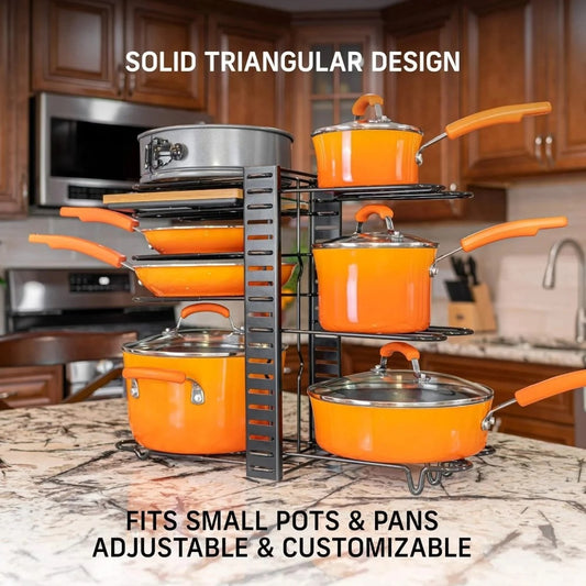 Kitchen storage rack - 8 layers with a thickness of 4.5MM - equipped with 4 hooks.