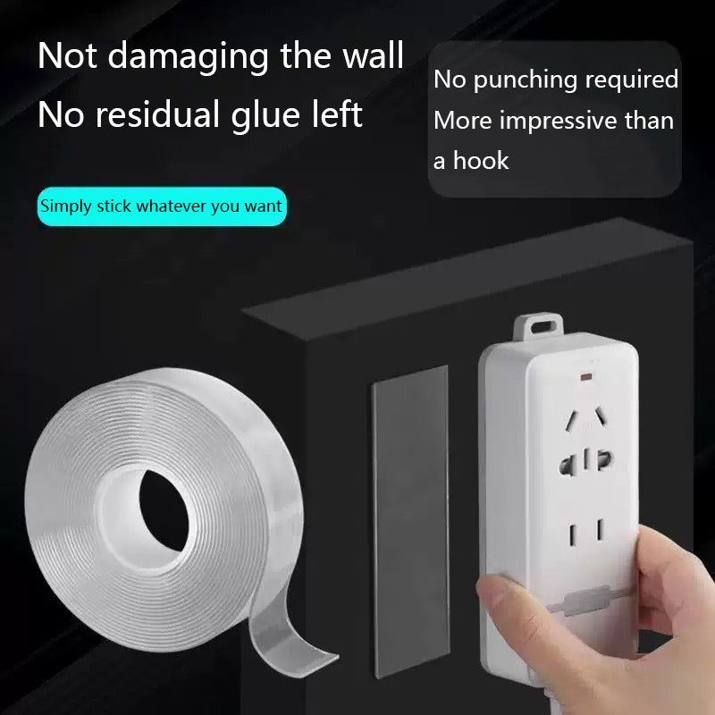 3M Nano Double sided Transparent Tape Reusable Waterproof Tape for Cleaning Kitchen and Bathroom Supplies Tape