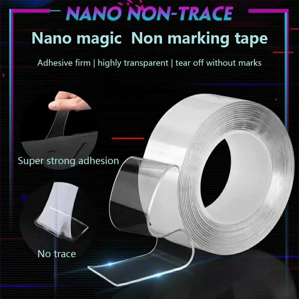3M Nano Double sided Transparent Tape Reusable Waterproof Tape for Cleaning Kitchen and Bathroom Supplies Tape